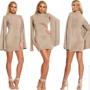 SOLD FB MARKET Sanyae Demure Cassandra Cape Dress